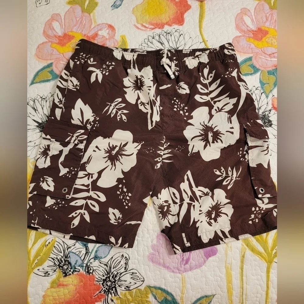 US Polo Association Men's Floral Swim Shorts